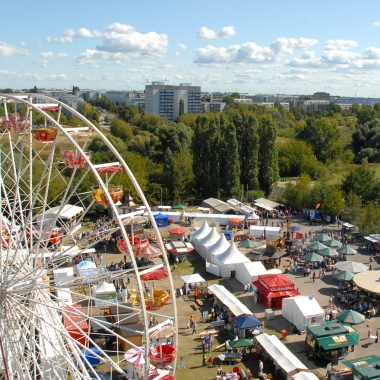 Blick auf den Festplatz